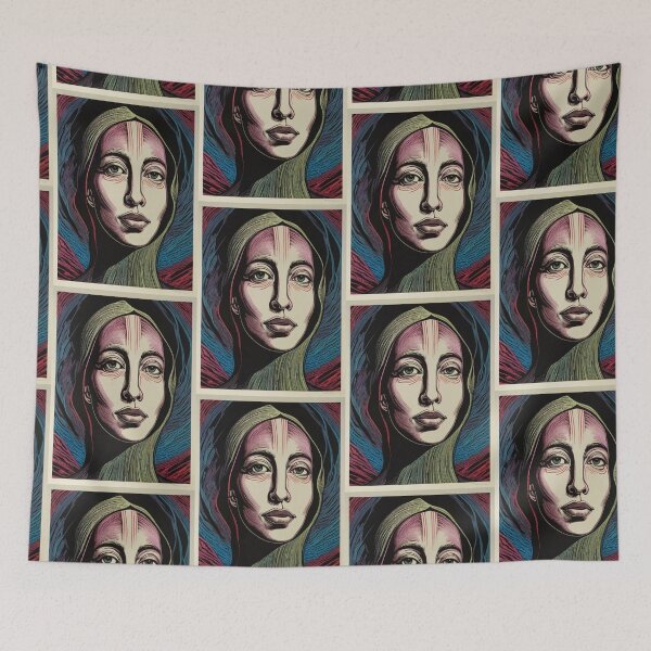 Item preview, Radiant Linocut Portrait designed and sold by KilianSzmid.