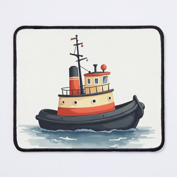 Item preview, Tugboat Painting designed and sold by ArtfullyRooted.