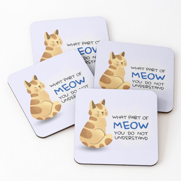 Item preview, What part of meow you don't understand nervous cute cat asking funny design for t-shirts designed and sold by puurfectcat.