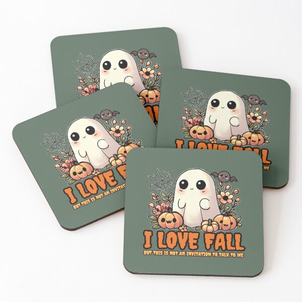 Item preview, I Love Fall - Pumpernickel the ghost designed and sold by Cuteasapirate.
