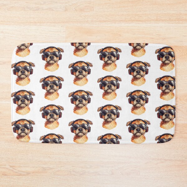 Item preview, Cool Border Terrier Wearing Headphones designed and sold by ChaosReigns91.