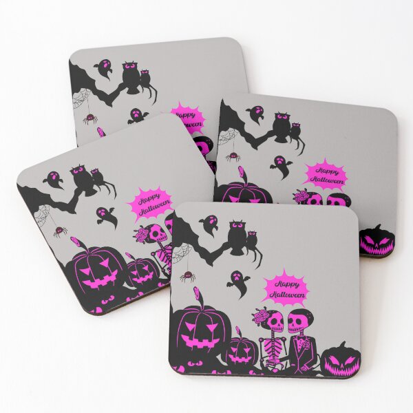 Item preview, Spooky Black and hot pink halloween stickers and more designed and sold by CRandRRstickers.