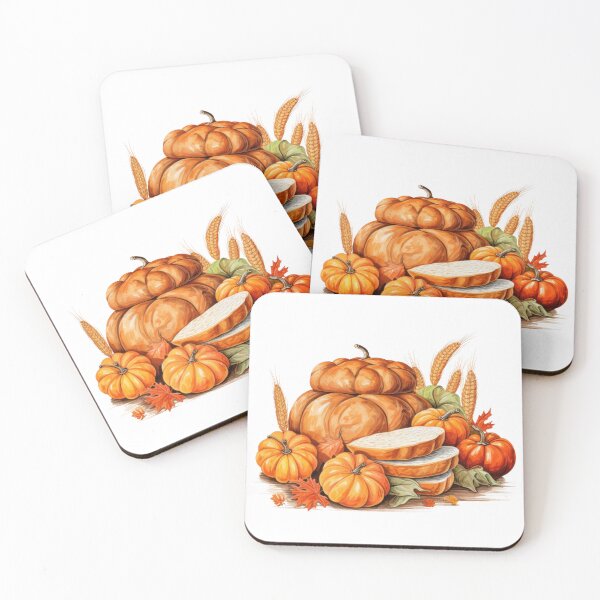 Item preview, Thanksgiving  Pumpkin Bread Celebration Fall and Thanksgiving Watercolor art for Gift designed and sold by vallass.