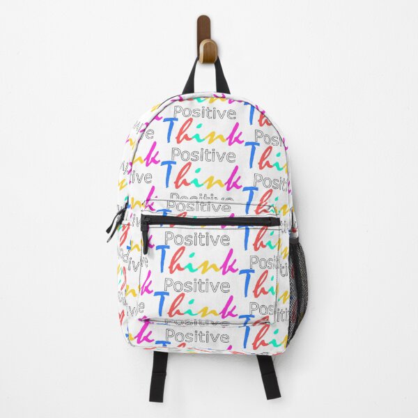 Item preview, Think Positive inspirational & Motivational Quote (white background) designed and sold by Lush Brush & Line.