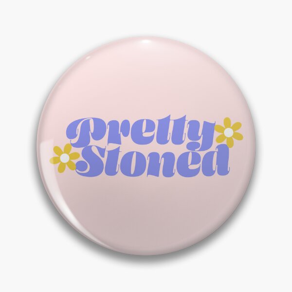 Item preview, Pretty Stoned - Light Blue with Yellow Flowers designed and sold by wildeweed.