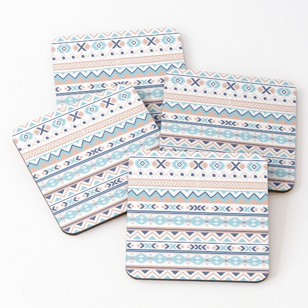 Item preview, Afro Colombiano Love des Turquoise Beige Blue Pattern Motif designed and sold by ilovespmaestax.