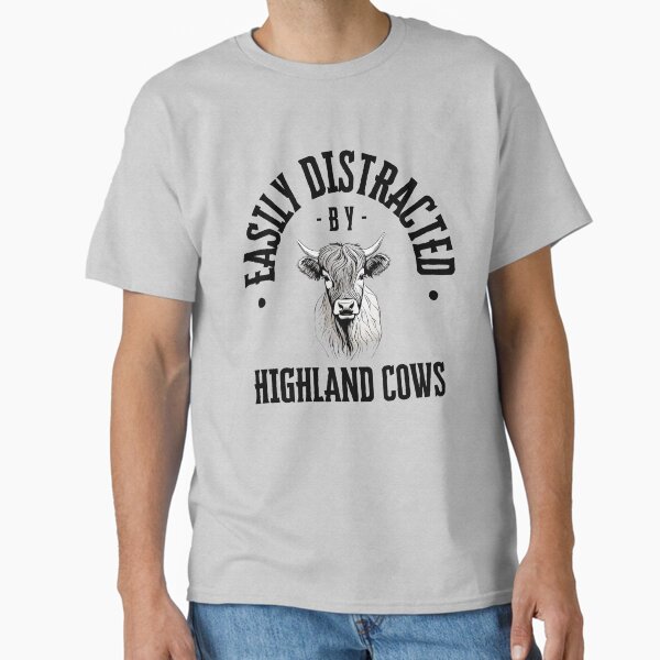 Vista previa del artículo con la obra «Se distrae fácilmente con las vacas de las tierras altas.», diseñado y vendido por TheLittleTeapot.