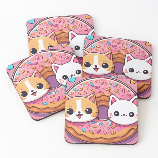 Item preview, “Delightful Donut Duo: Kitty Sprinkle Surprise” designed and sold by EidansEmpire.