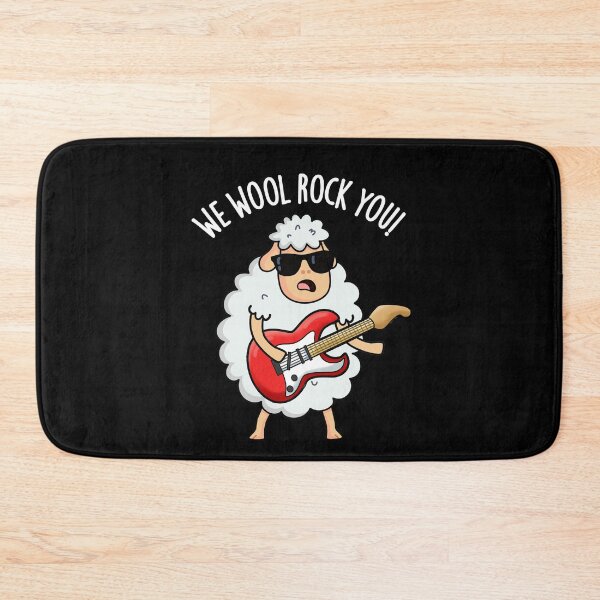 Item preview, We Wool Rock You Funny Sheep Pun (Dark BG) designed and sold by punnybone.