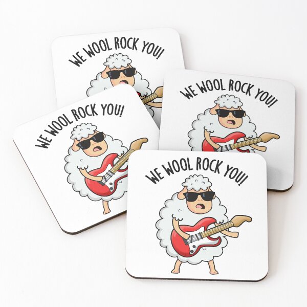 Item preview, We Wool Rock You Funny Sheep Pun  designed and sold by punnybone.