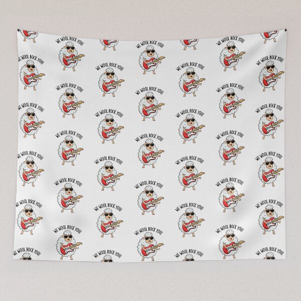 Item preview, We Wool Rock You Funny Sheep Pun  designed and sold by punnybone.