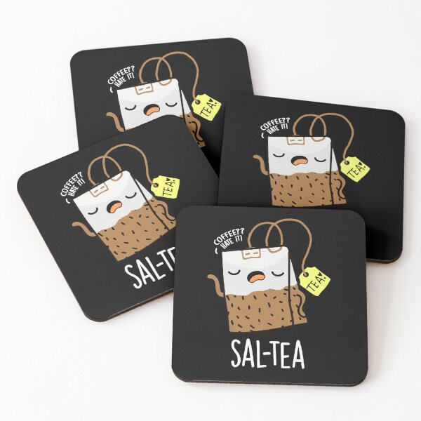 Item preview, Sal-tea Funny Tea Pun (Dark BG) designed and sold by punnybone.