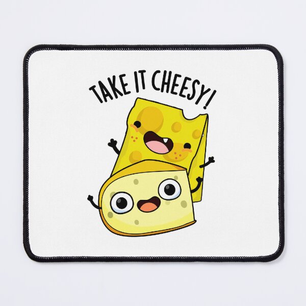 Item preview, Take It Cheesy Funny Food Pun designed and sold by punnybone.