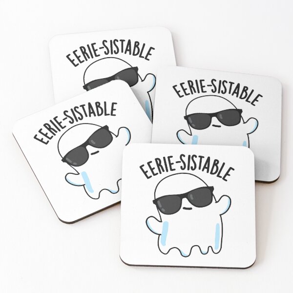 Item preview, Eerie-sistable Funny Ghost Pun  designed and sold by punnybone.