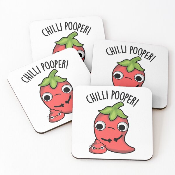Item preview, Chilli Poooper Funny Pepper Pun  designed and sold by punnybone.
