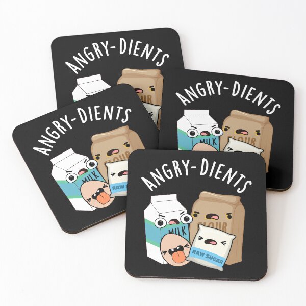 Item preview, Angry-dients Funny Baking Pun (Dark BG) designed and sold by punnybone.