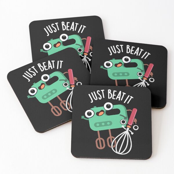 Item preview, Just Beat It Funny Baking Pun (Dark BG) designed and sold by punnybone.