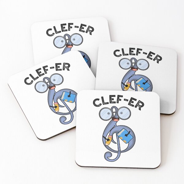 Item preview, Clef-er Funny Music Pun  designed and sold by punnybone.