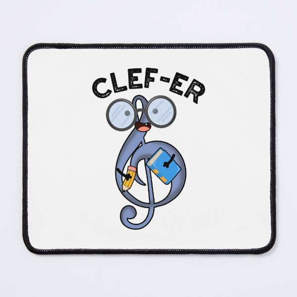 Item preview, Clef-er Funny Music Pun  designed and sold by punnybone.