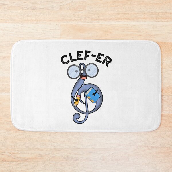Item preview, Clef-er Funny Music Pun  designed and sold by punnybone.