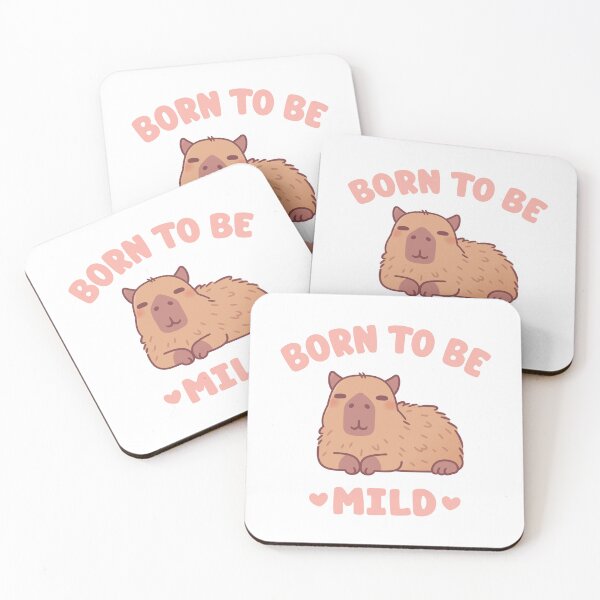 Item preview, Cute Chilling Capybara Born To Be Mild designed and sold by rustydoodle.
