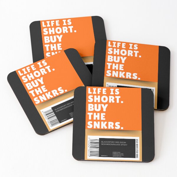 Item preview, Life is Short. Buy the SNKRS Shoebox (OrangexBlack) | Sneakerheads designed and sold by Zuriel Hargrove.