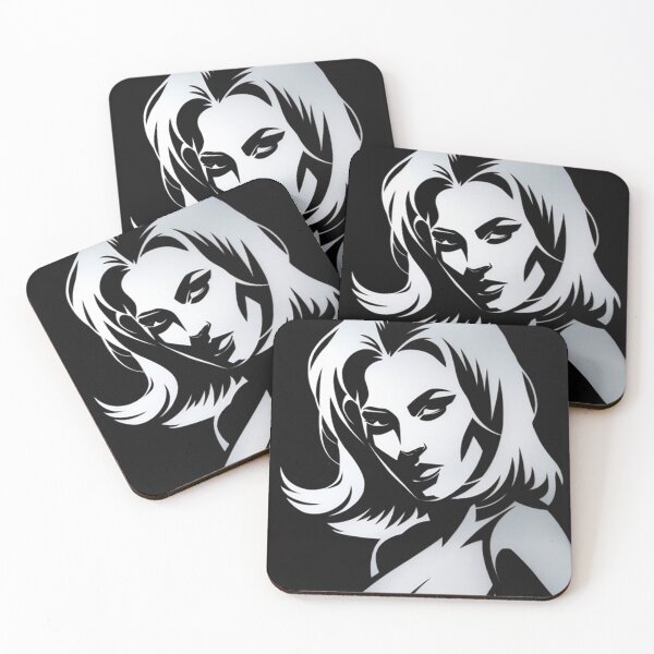 Item preview, Stencil Art Portrait of a Sultry Female designed and sold by Vicky021.