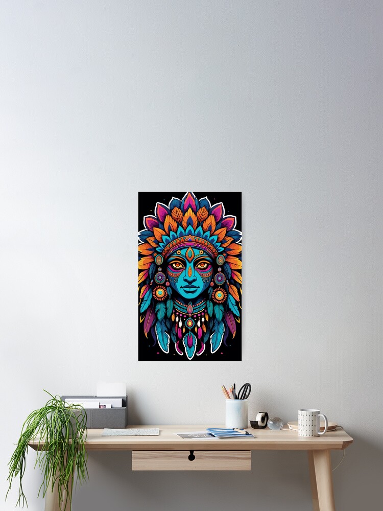 Thumbnail 2 of 3, Poster, Native Indian designed and sold by DistortedBrain.