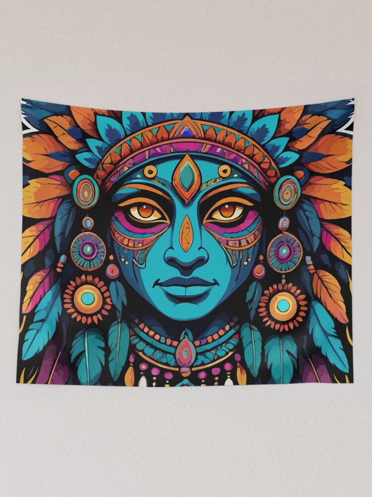 Thumbnail 2 of 3, Tapestry, Native Indian designed and sold by DistortedBrain.