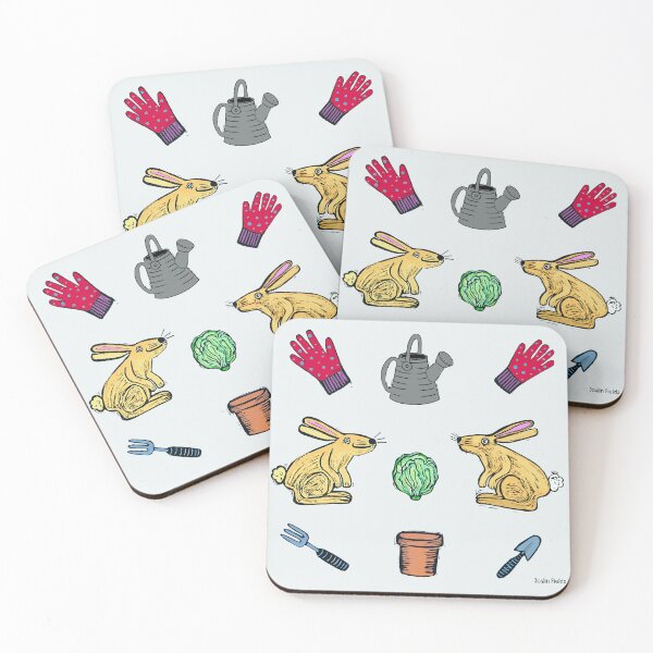 Item preview, Rabbits and gardens in multi colors designed and sold by Joslin Fields.