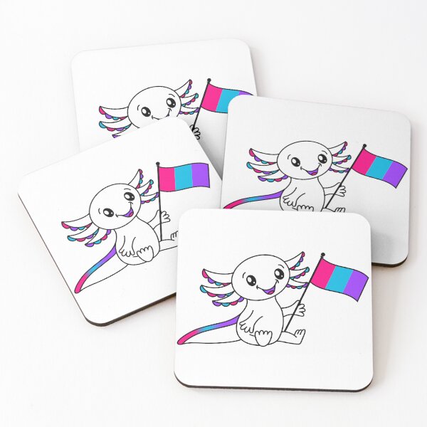 Item preview, Cute Axolotl with Androgyne Pride Flag LGBTQ+ designed and sold by JoyfulJen.