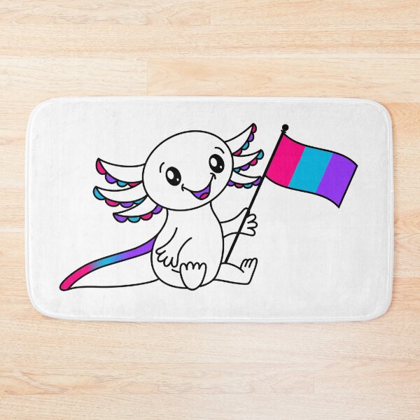 Item preview, Cute Axolotl with Androgyne Pride Flag LGBTQ+ designed and sold by JoyfulJen.