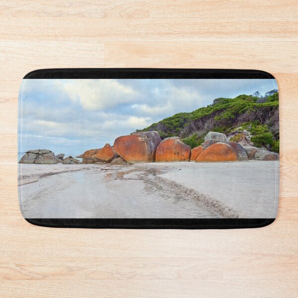 Item preview, Wilsons Promontory Australia Squeaky Beach Red Lichen Rocks designed and sold by Adam Gormley.