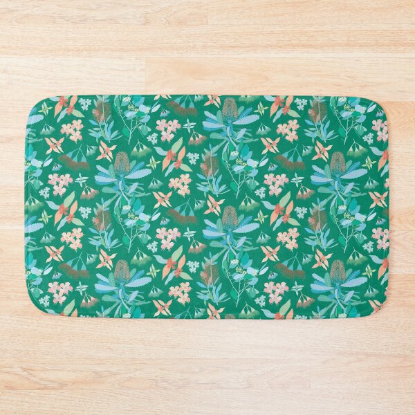Item preview, Australian flower botanical pattern green designed and sold by blueidesign.