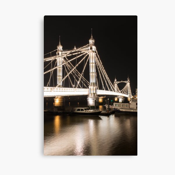 Item preview, Victoria and Albert Bridge over the river Thames by night designed and sold by jazkilmister.