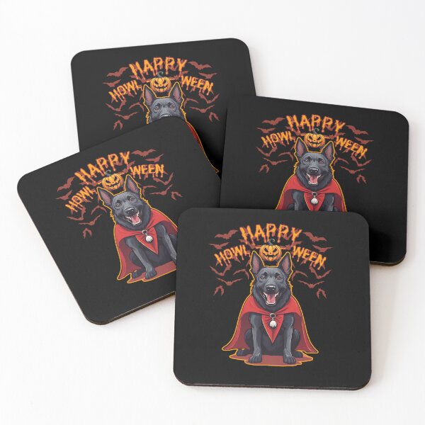 Item preview, Impressive Dutch Shepherd in Vampire Cape - "Happy Howloween" - Halloween Design for Products designed and sold by GoodyPaws.