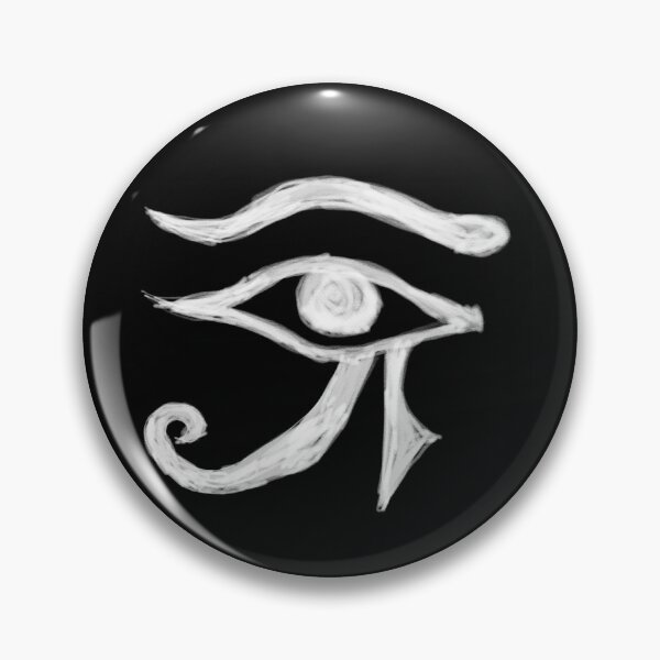 Egyptian Eye of Ra Symbol Lapel Pin Silver Enamel Pin Great Rulers good of Egypt Pharaoh Tie Tack Pin Feminine Counterpart to the Sun God Ra