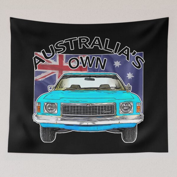 Item preview, Classic Blue HZ Holden - Australian Classic Car Art designed and sold by Michael van der Hoorn.
