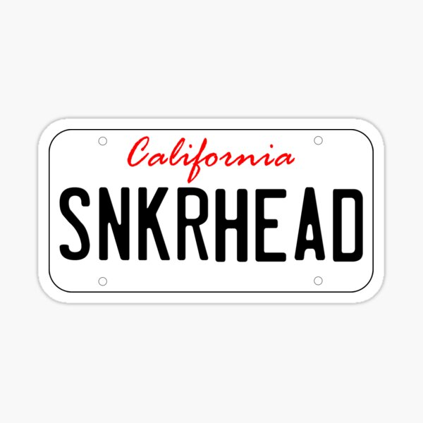 Vista previa del artículo con la obra «Matrícula de California - Sneaker Head», diseñado y vendido por tdjeff02.
