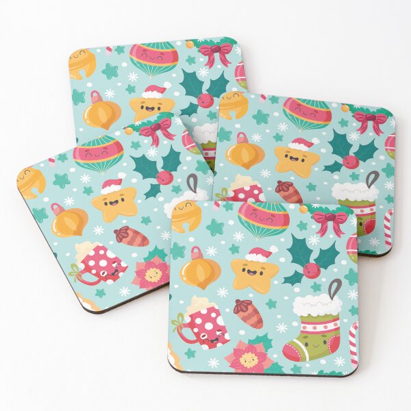 Item preview, Christmas pattern with kawaii symbols, funny Christmas design designed and sold by Mauswohn.