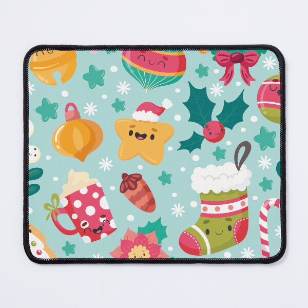 Item preview, Christmas pattern with kawaii symbols, funny Christmas design designed and sold by Mauswohn.