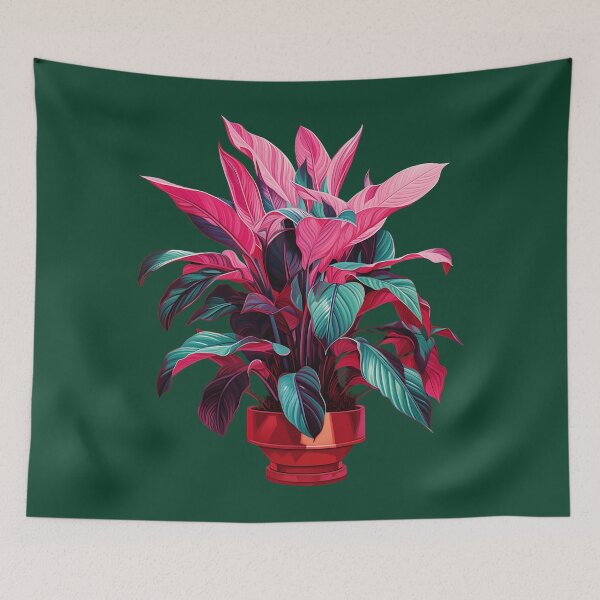 Item preview, Pretty and Potted Vibrant Leaf Plant  designed and sold by CraftCartelArt.