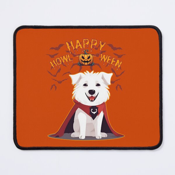Item preview, White Dog in Vampire Cape - "Happy Howloween" - Halloween Design for Products designed and sold by GoodyPaws.