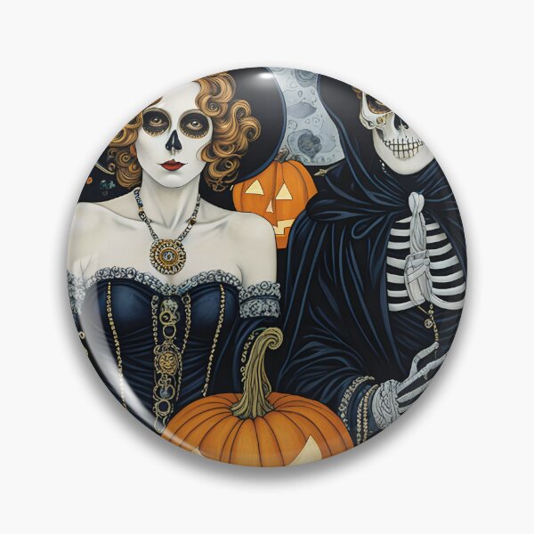 Item preview, Halloween party with skeleton and pumpkin designed and sold by Mauswohn.