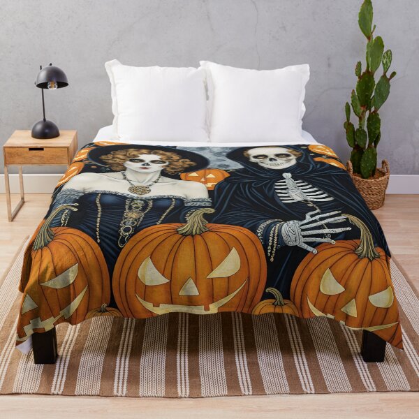 Item preview, Halloween party with skeleton and pumpkin designed and sold by Mauswohn.