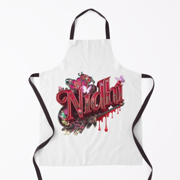 Item preview, Nidhi in 3D Metallic Red: Elegant Ornate Lettering Render designed and sold by PING 999 STUDIO.