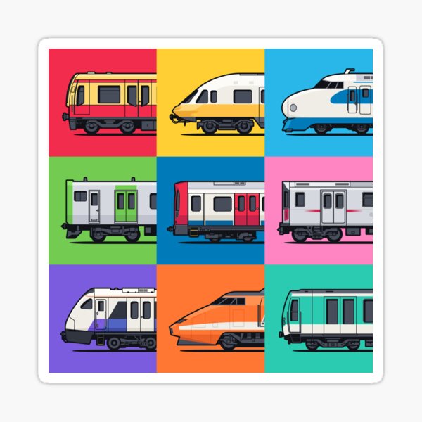 Item preview, World Trains Grid Pattern designed and sold by VoodooCircus.
