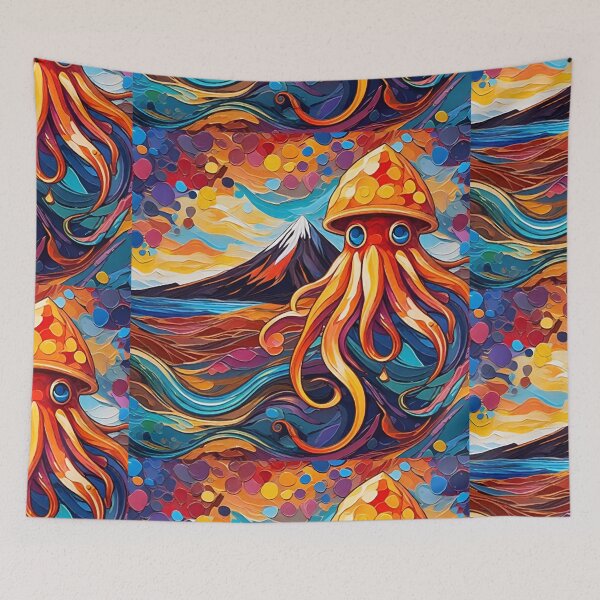 Item preview, Surreal Squid Painting  designed and sold by pUNKnown.