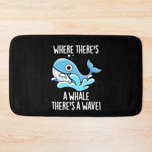 Item preview, Where There's A Whale There's A Wave Funny Animal Pun (Dark BG) designed and sold by punnybone.
