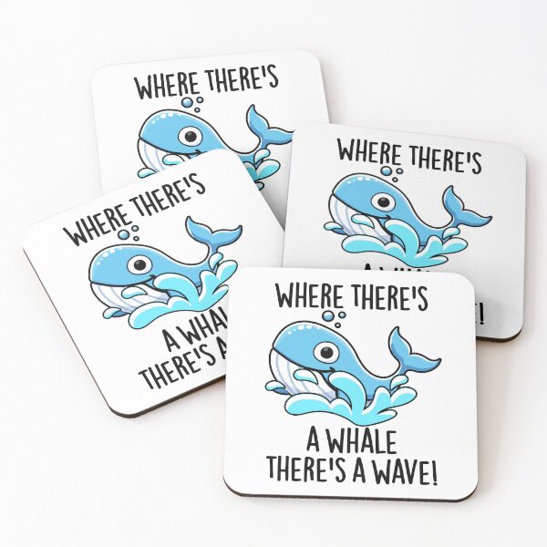 Item preview, Where There's A Whale There's A Wave Funny Animal Pun designed and sold by punnybone.